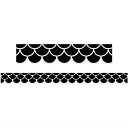 26. Black Scallops Border